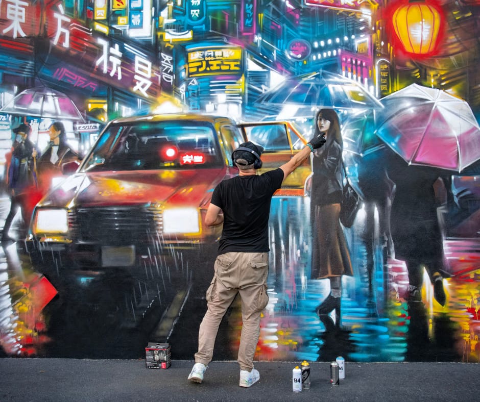 Dan Kitchener's Art Week 2025 mural at Wynwood Walls