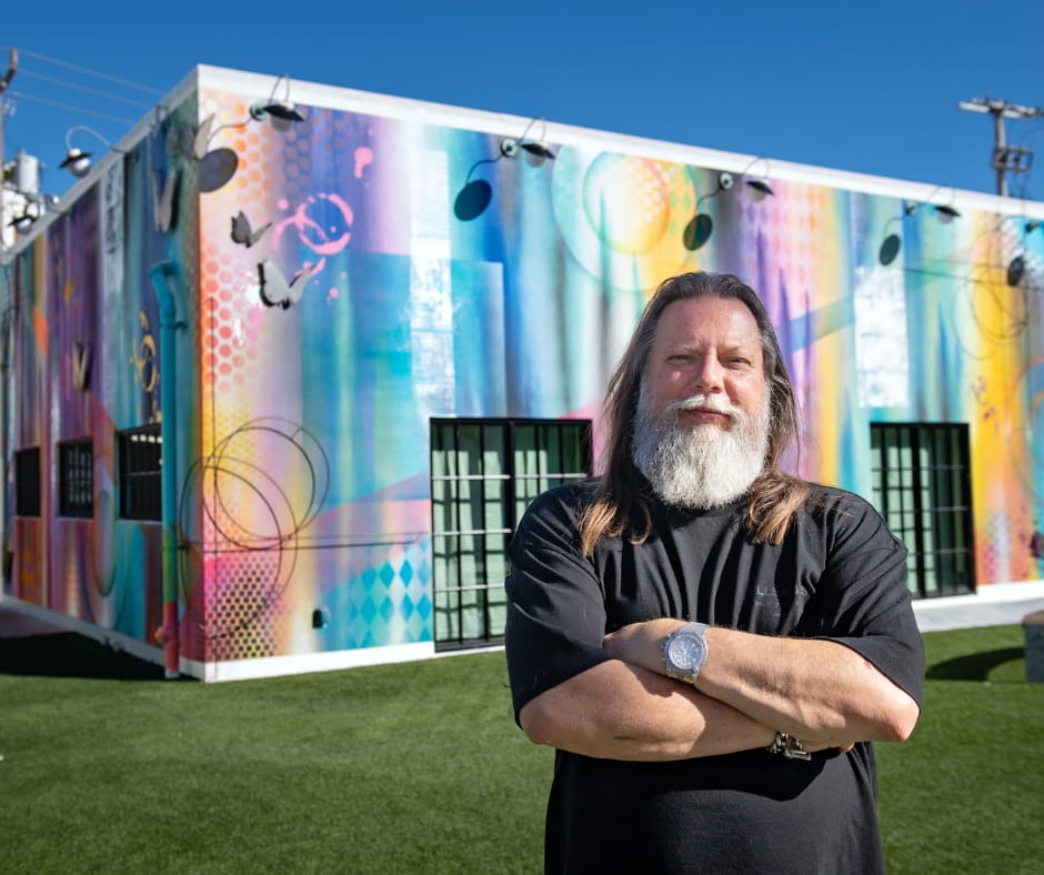 Risk's Art Week 2025 mural at Wynwood Walls
