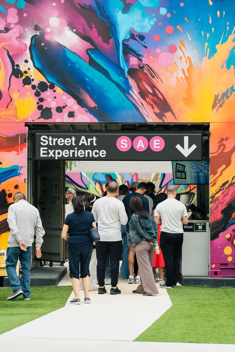 Visitors entering the Street Art Experience at Wynwood Walls Art Week 2025